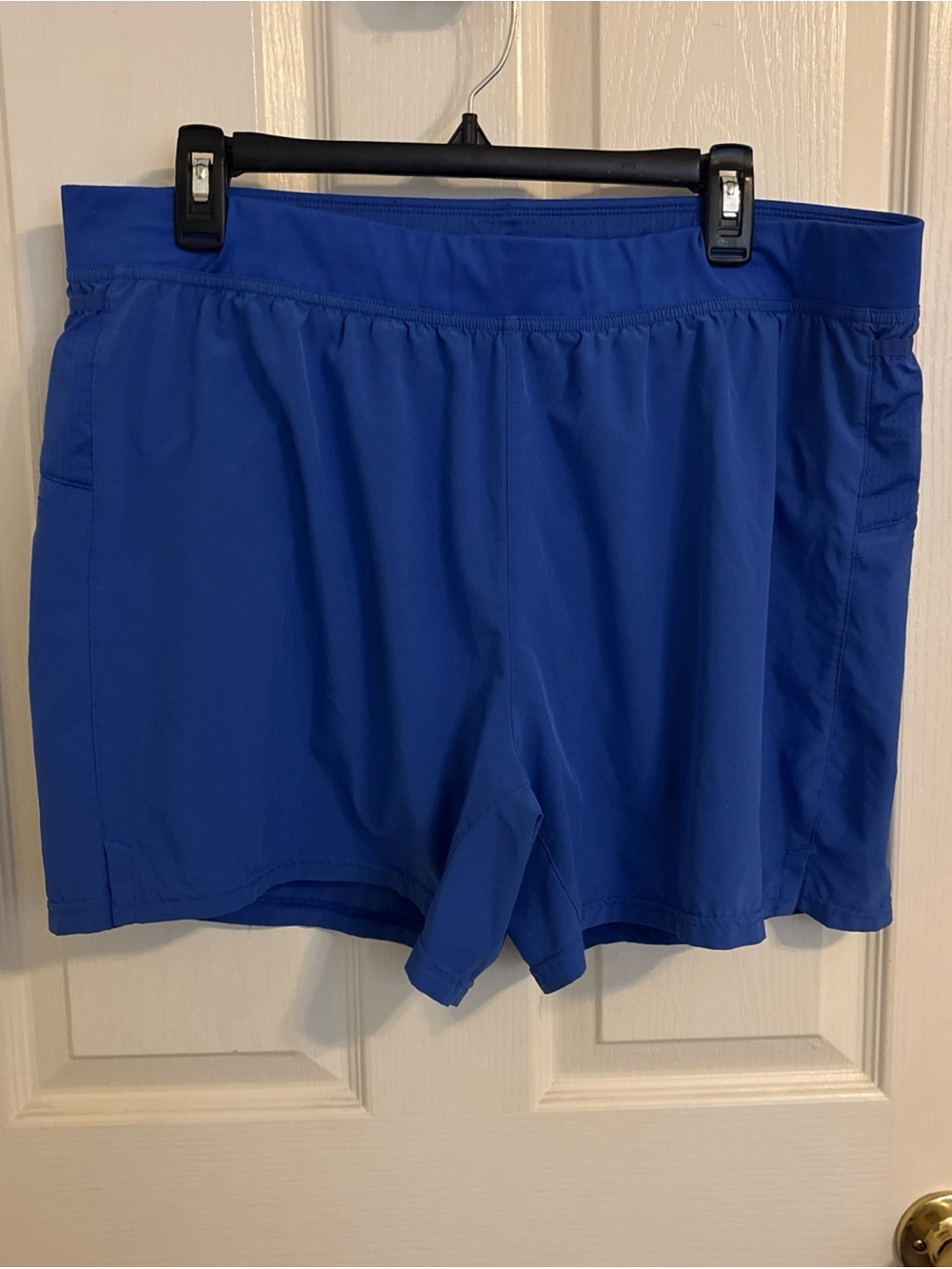 Brooks Running Run Happy Lined Athletic Blue Shorts 5" Mens Sz XL royal blue